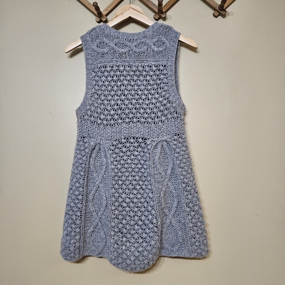 Eddie Bauer Grey Wool Chunky Knit Cardigan | Size M - Picture 5 of 5